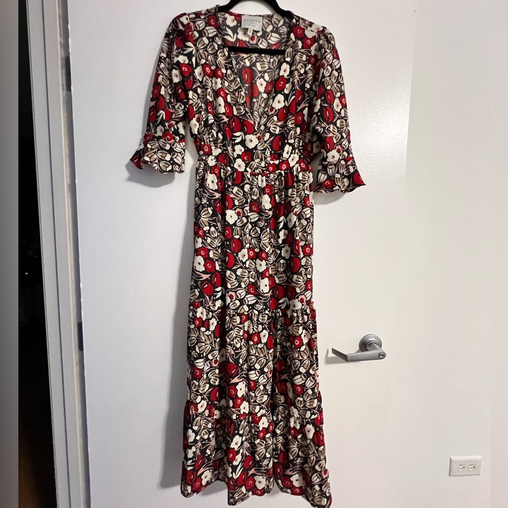 Piper & scoot Logan floral flare dress in poppy